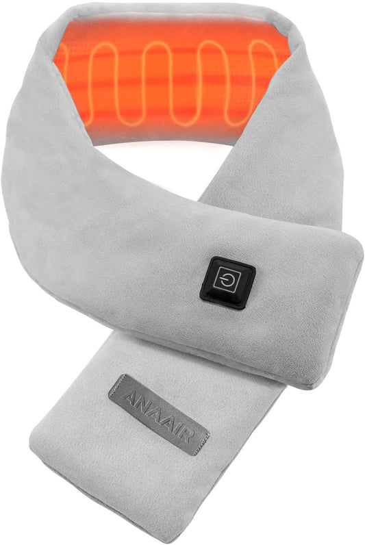 Cordless Neck Heating Pad with 5000mAh Power Bank - Electric Heated Scarf for Pain Relief