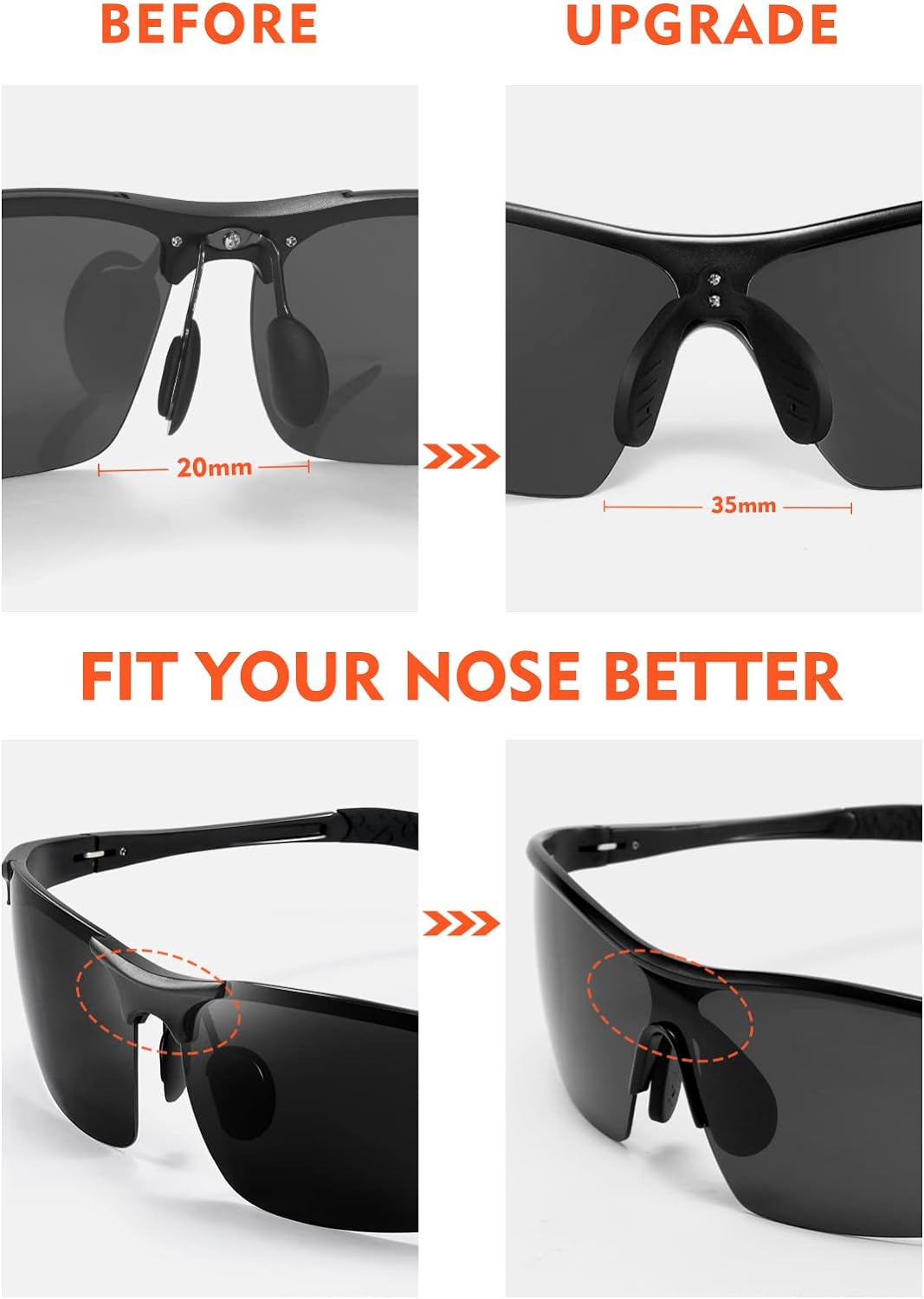 Men's Polarized Sunglasses: Advanced UV Protection, Ultralight Al-Mg Frame for Cycling, Golfing & Driving