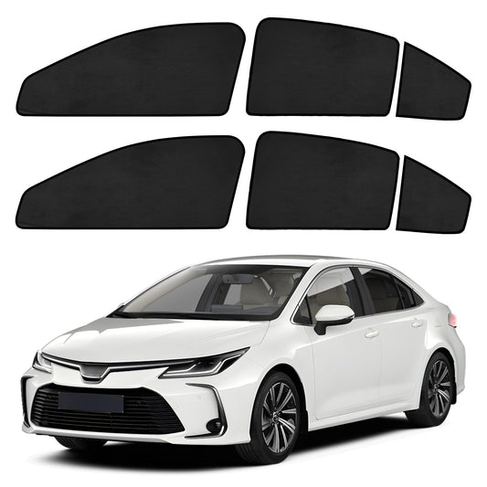 Custom Fit Car Window Shades for Toyota Corolla 2019-2024, 4-Pack Magnetic Blackout Covers for Privacy and UV Protection