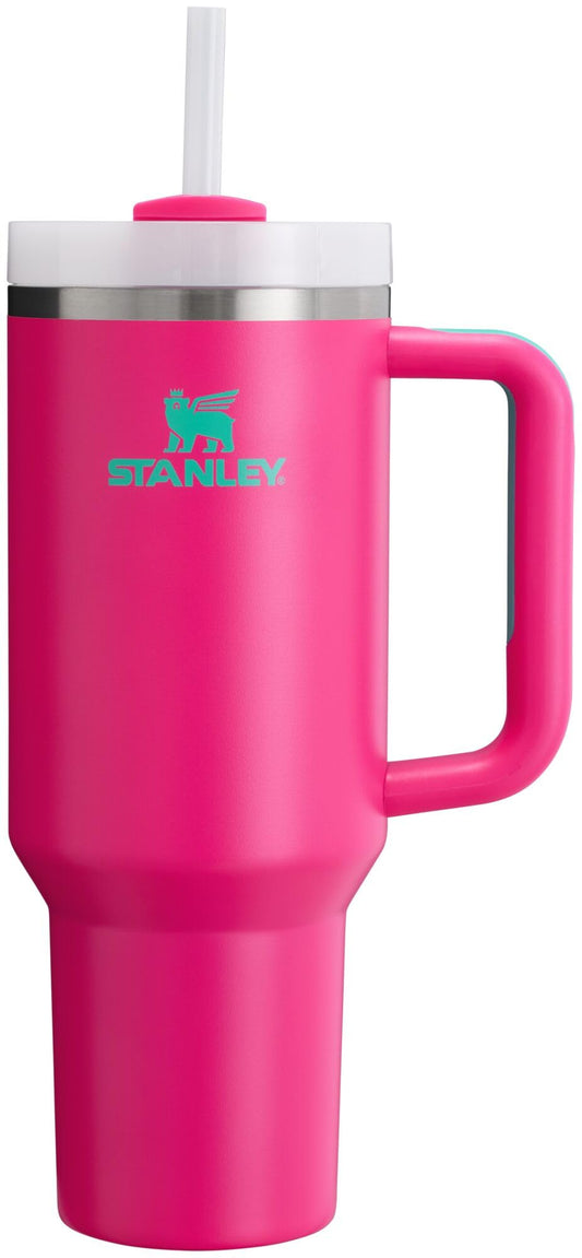 Stanley Quencher H2.0 FlowState Tumbler with Handle and Straw, 40 oz, Passion Pink