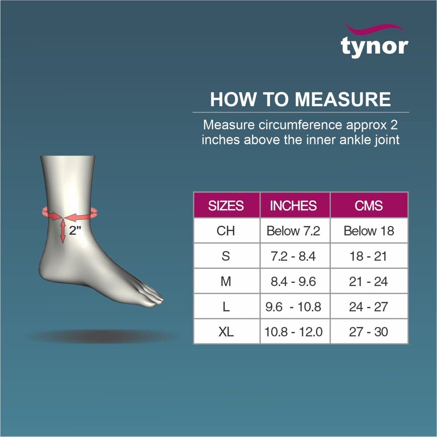 Medium Black Ankle Brace for Extra Support and Comfort - 8.4"-9.6" (21.3-24.4 cm)