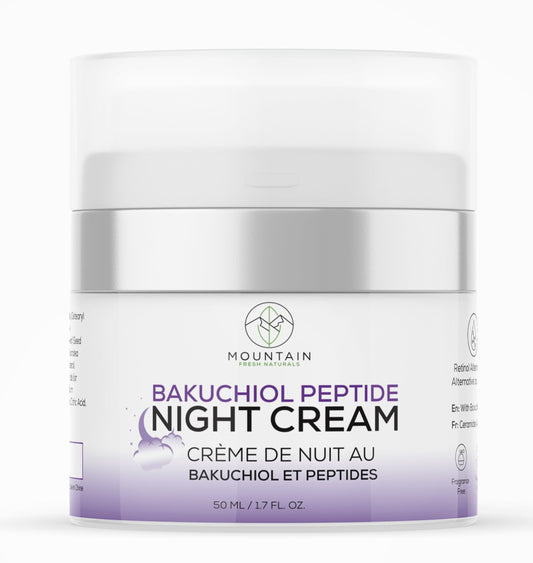 Bakuchiol Peptide Night Cream Retinol Alternative with Ceramides and Niacinamide, 1.7 fl oz (50 mL)