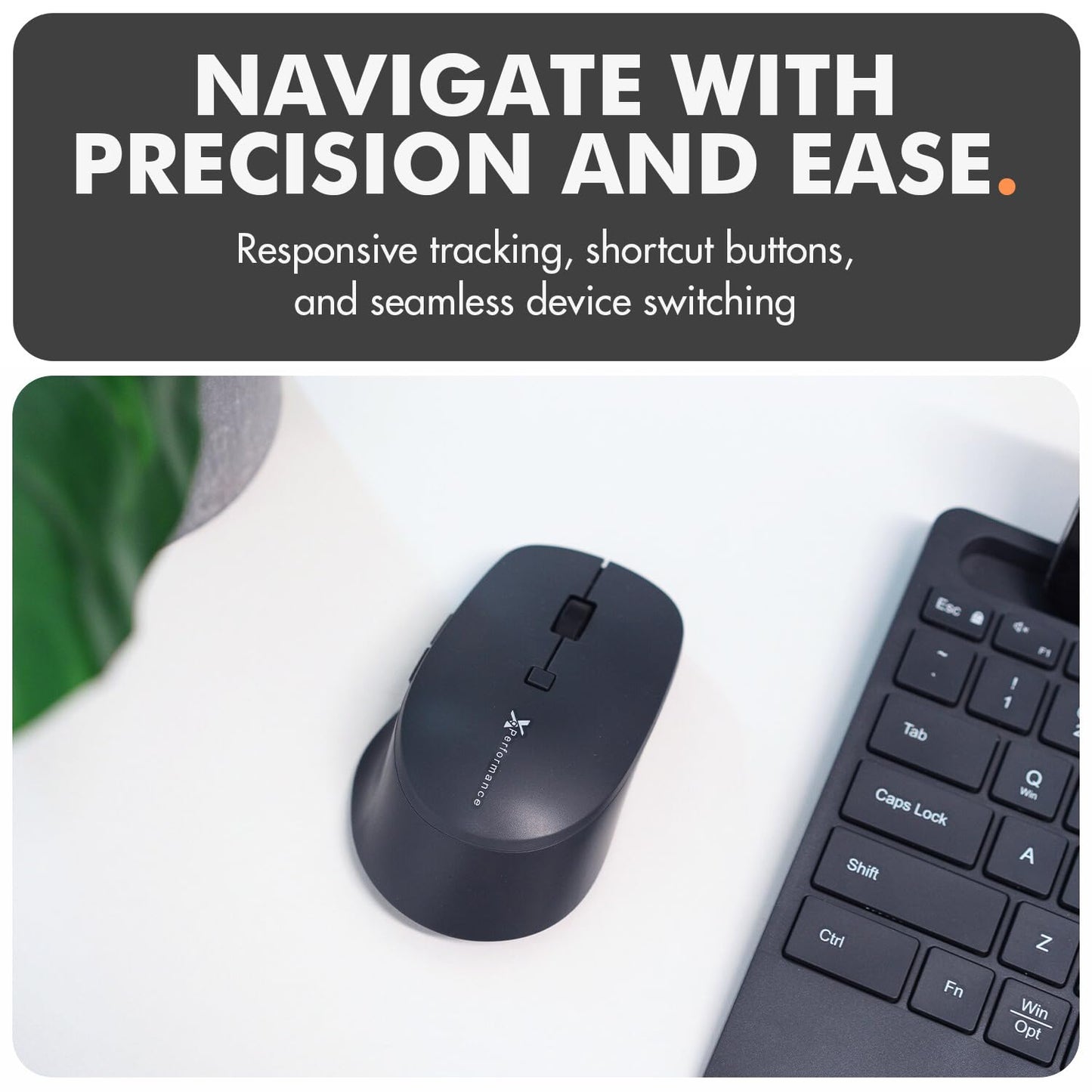 X9 Wireless Keyboard and Mouse Combo - Bluetooth & 2.4GHz Multi-Device Full Size Silent Set with Wrist Rest & Phone Holder