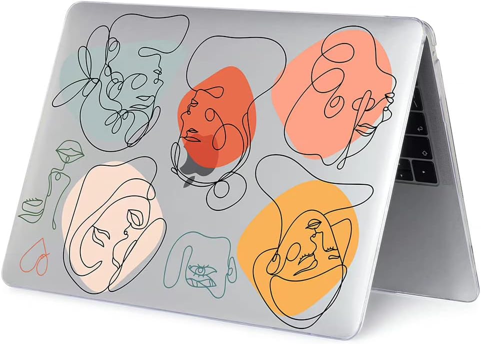 Artistic Faces M1 MacBook Pro 13" w/ Touch Bar Hard Shell Case & Keyboard Cover