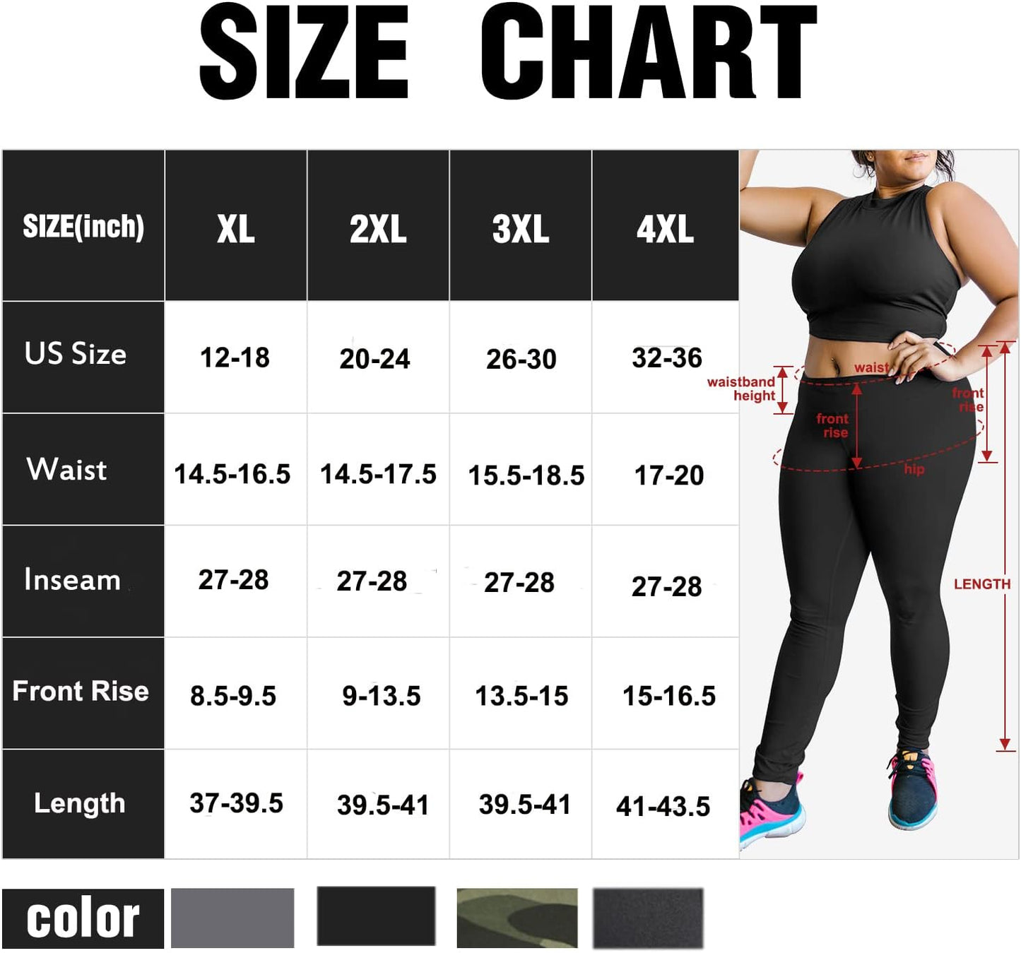 Gray High Waist XL Plus Size Leggings for Women - Non See Through, Super Soft Yoga Pants