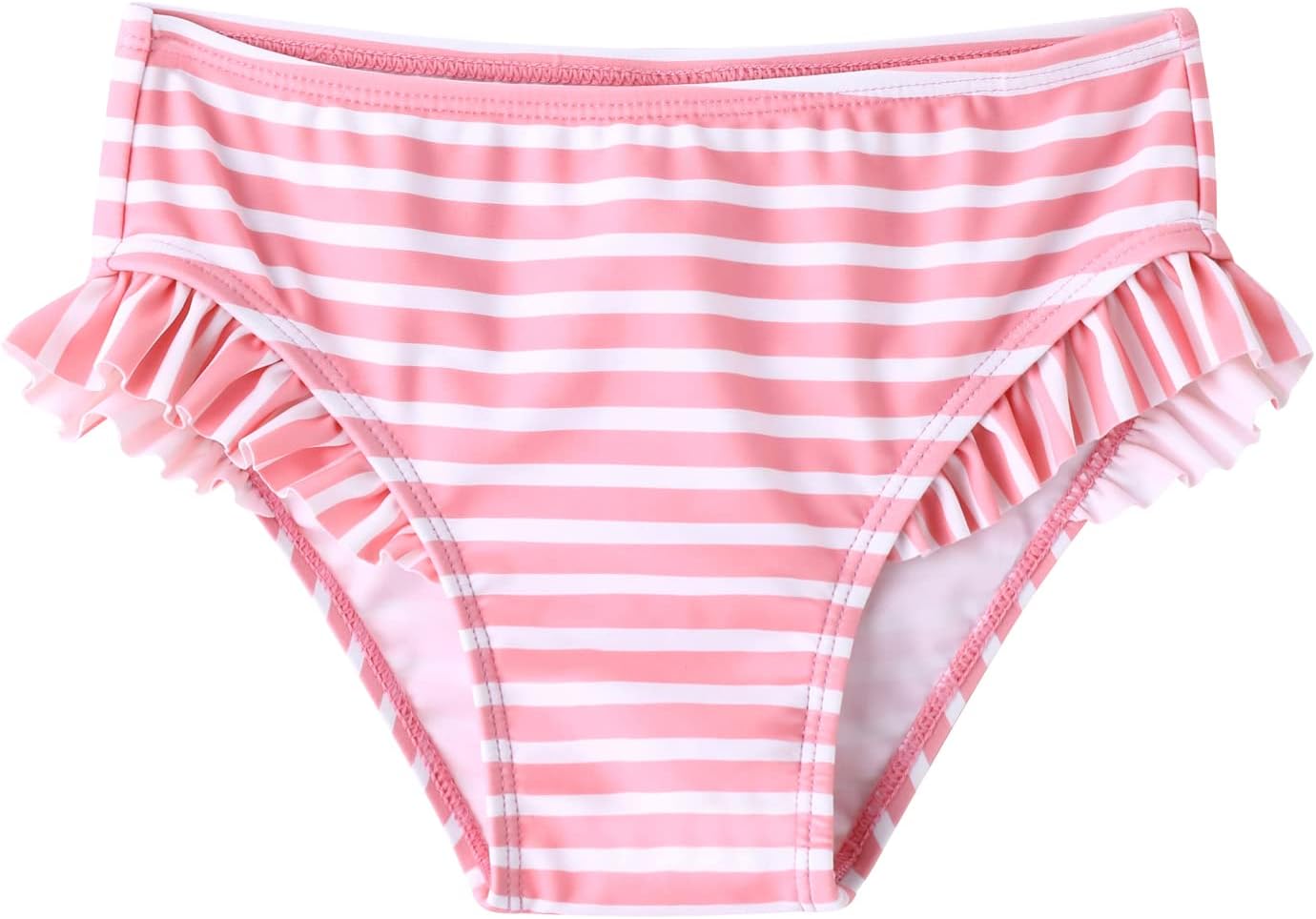Toddler Girls 2-Piece Long Sleeve Rashguard Swimsuit Set, Light Purple & Pink Floral/Stripe - Size 3T