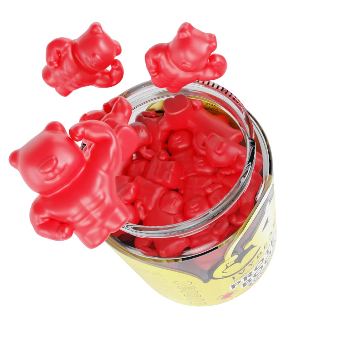 Premium Protein Boost Gummies for Men & Women, 25g Protein, 100 Calories, BCAA, Creatine Monohydrate, Caffeine, 70 Gummies, 2.4 lb (1.09 kg)