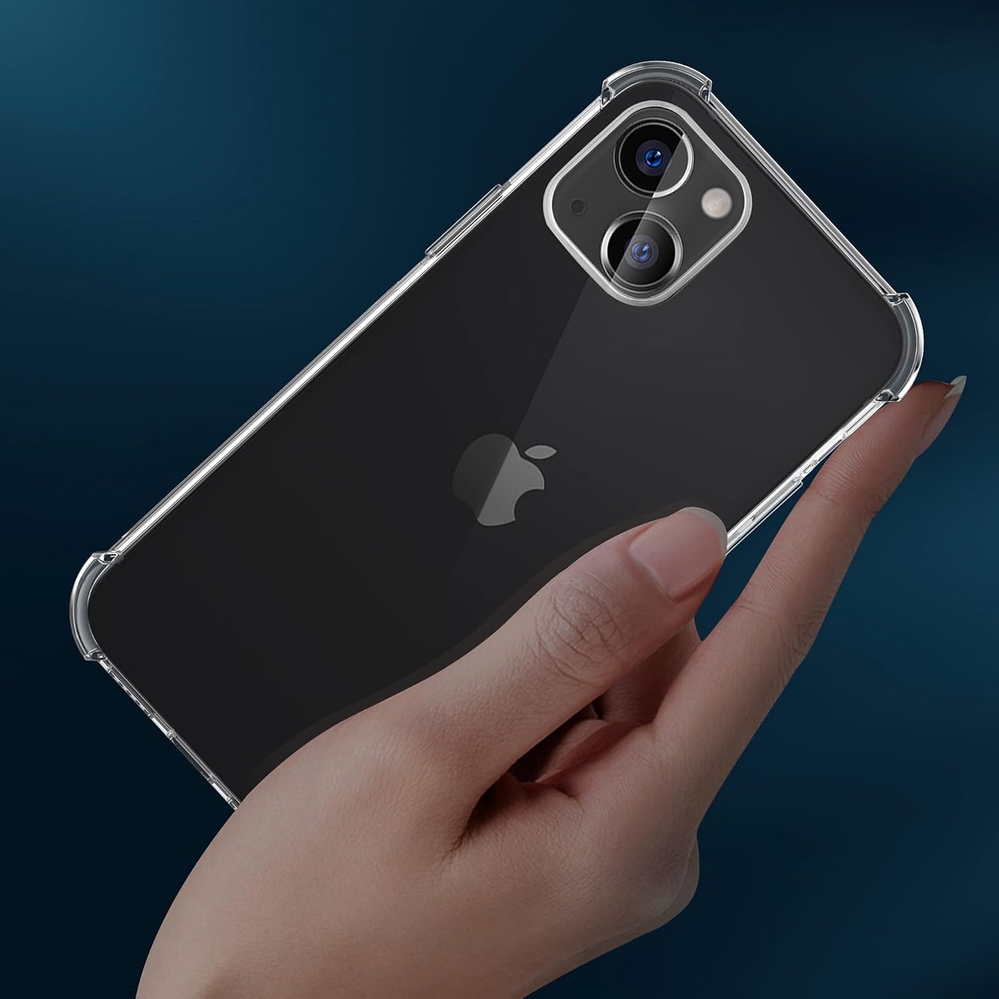 iPhone 13 Clear Case, Shockproof Protective Cover for 6.1" Screen - Full Access to Buttons & Ports