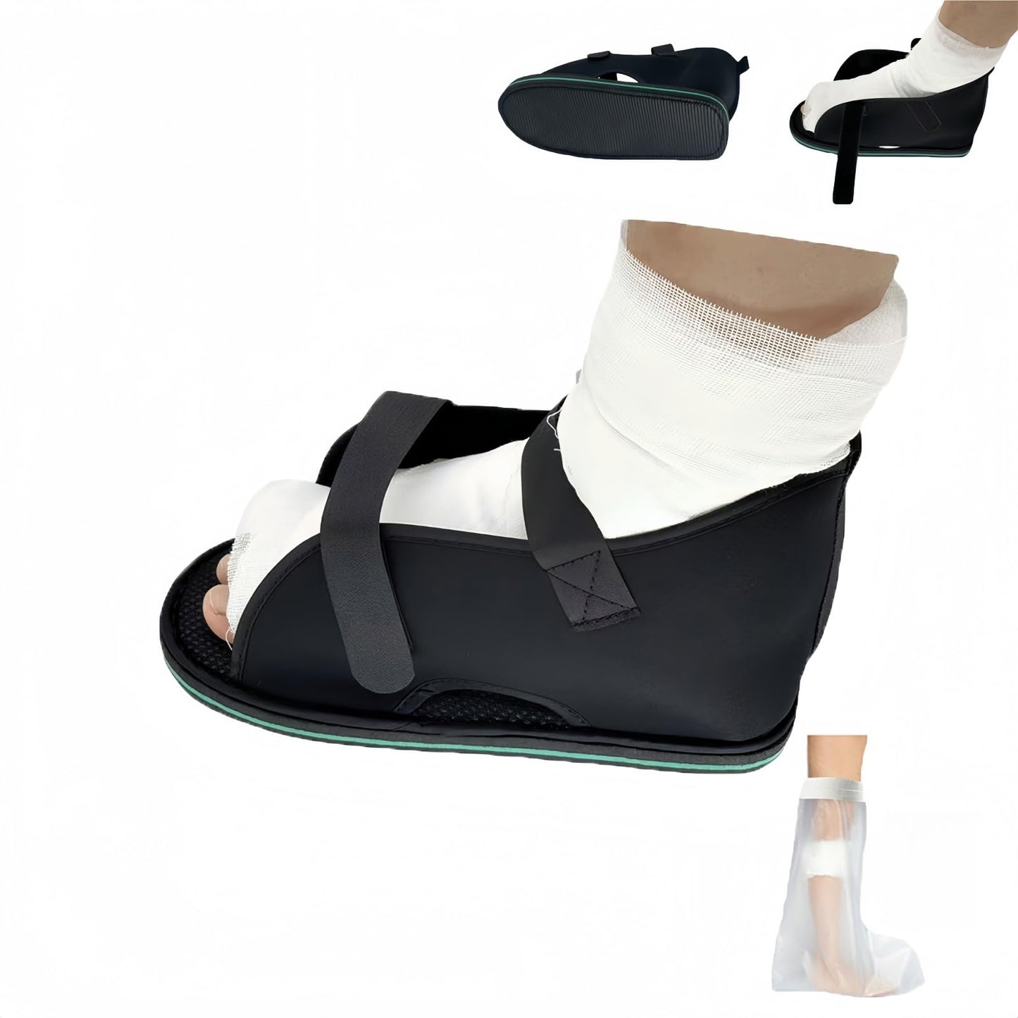XL Adjustable Post-Op Medical Walking Shoe for Foot Casts and Fractures