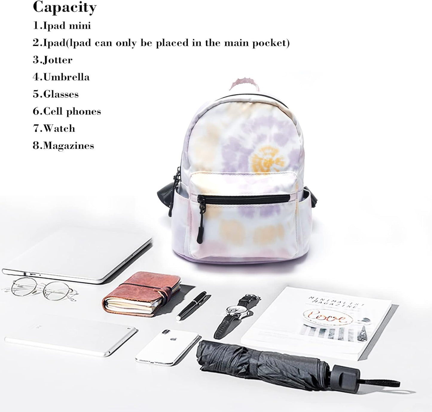 Lightweight Waterproof Mini Backpack for Kids and Women, Colorful Designs