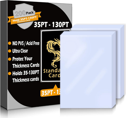 Premium Card Sleeves for Trading and Sports Cards - Fits MTG, Yugioh & More - 72 x 92 mm, 200 Pack