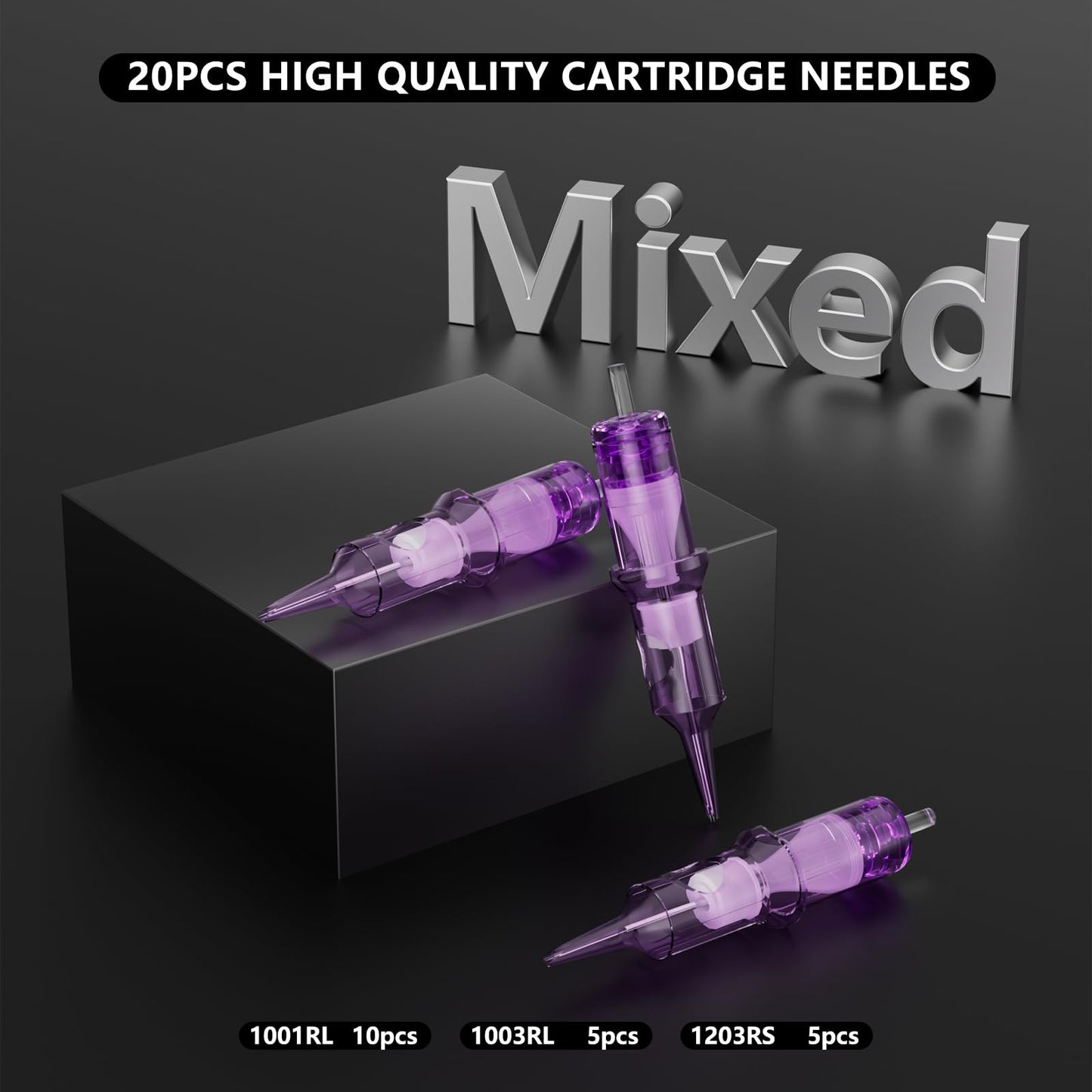 Wireless Microblading Tattoo Pen Kit with Digital LED Display, 2 x 500mAh Batteries, 20 Needles, Practice Skins, Eyebrow Inks, Beginner Supplies, Black