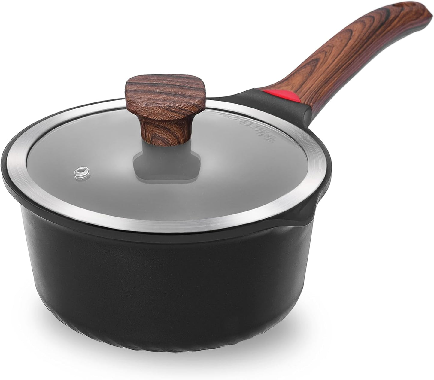 Nonstick 3QT Saucepan with Cool Handle & Lid - Perfect for Any Kitchen