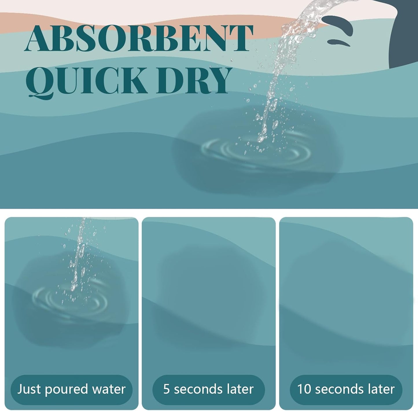 Transform Your Bathroom with Our Quick-Dry, Non-Slip Diatomaceous Floor Mat – 30”x17”