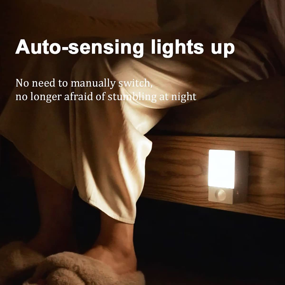 USB Rechargeable Portable LED Wireless Night Light w/ Motion Detector