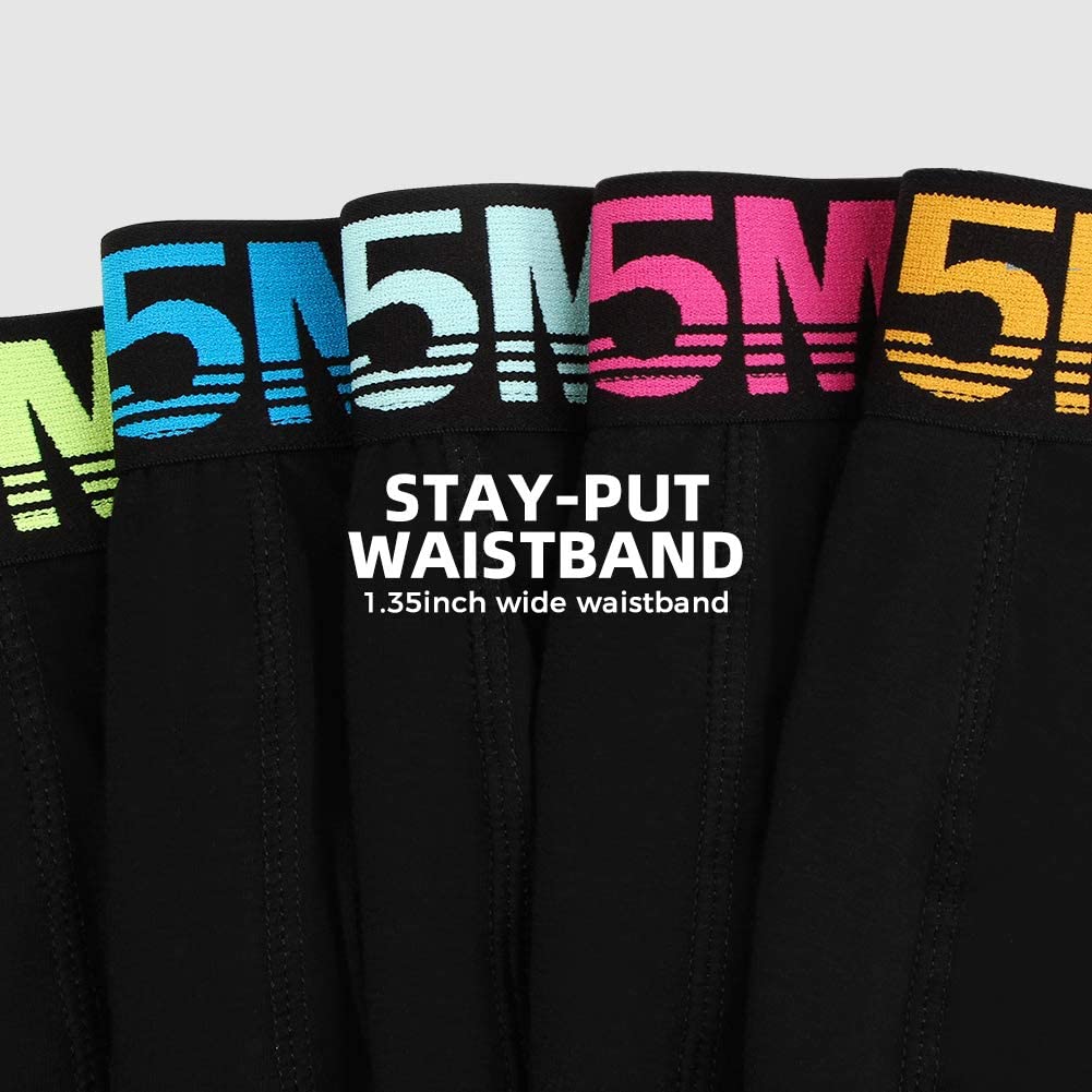 5 Pack Black Size XXL Men's Low Rise Briefs Underwear