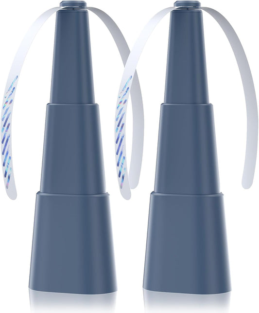 Portable Food Fan for Tables - 2 Pack, Battery Powered, Quiet & Safe for Parties, Picnics, & Patios - Navy Blue