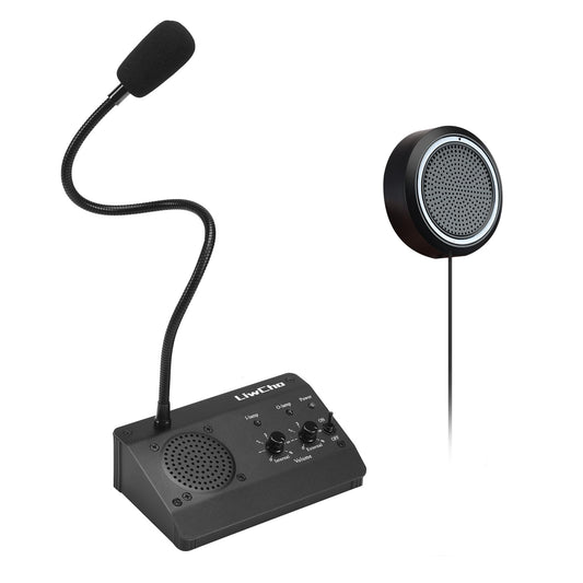 Dual-Way Window Intercom System for Business, Bank, and Ticket Counters - Clear Two-Way Audio Speaker System