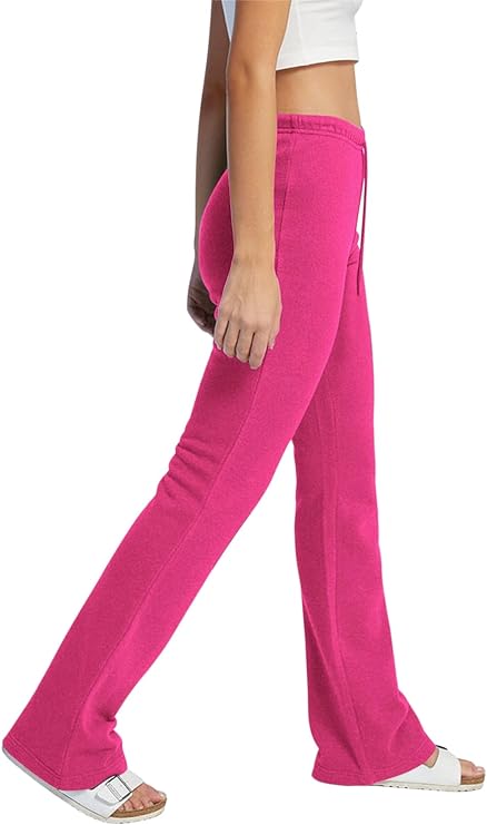 Women's Size Small Pink Sweatpants: Wide Leg, Elastic Waist, & Adjustable Drawstring
