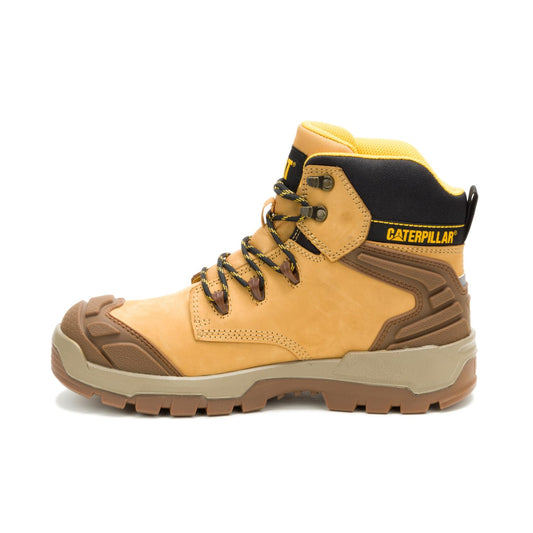 CAT Men's Striver XL 6 inch Waterproof Steel Toe Construction Boot - Honey Size 10