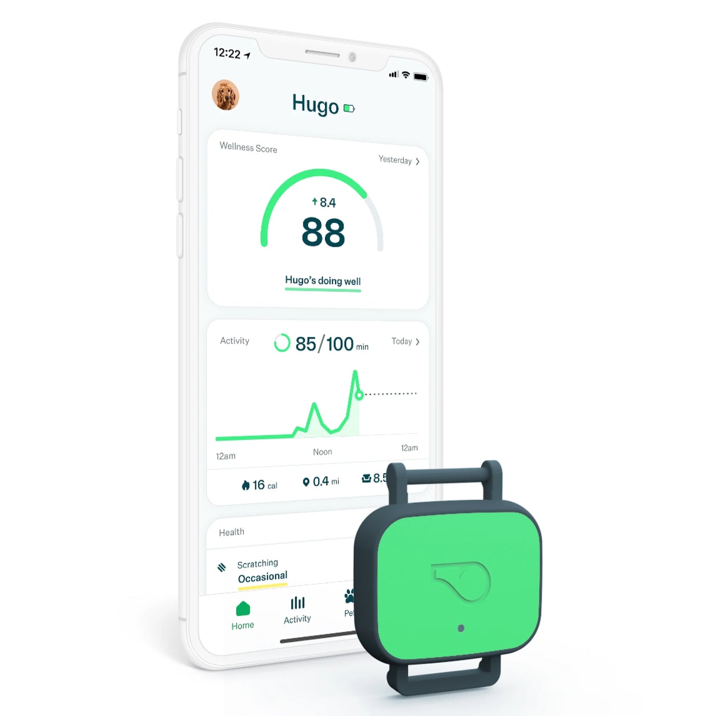Whistle Health Smart Device: Track Your Dog's Health, Fitness & Wellness