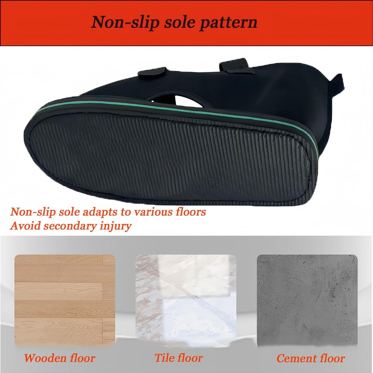 XL Adjustable Post-Op Medical Walking Shoe for Foot Casts and Fractures