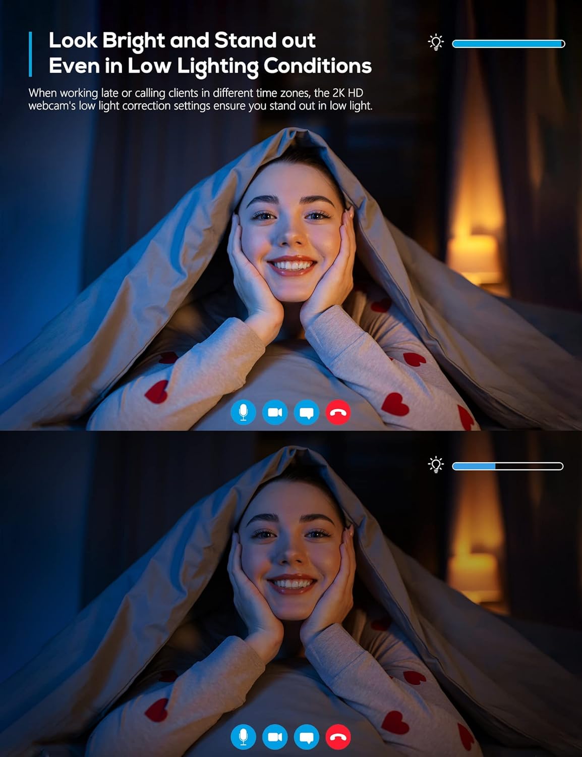 2K Webcam No Mic with Privacy Cover - USB, 78° Wide-Angle for Streaming & Conferencing
