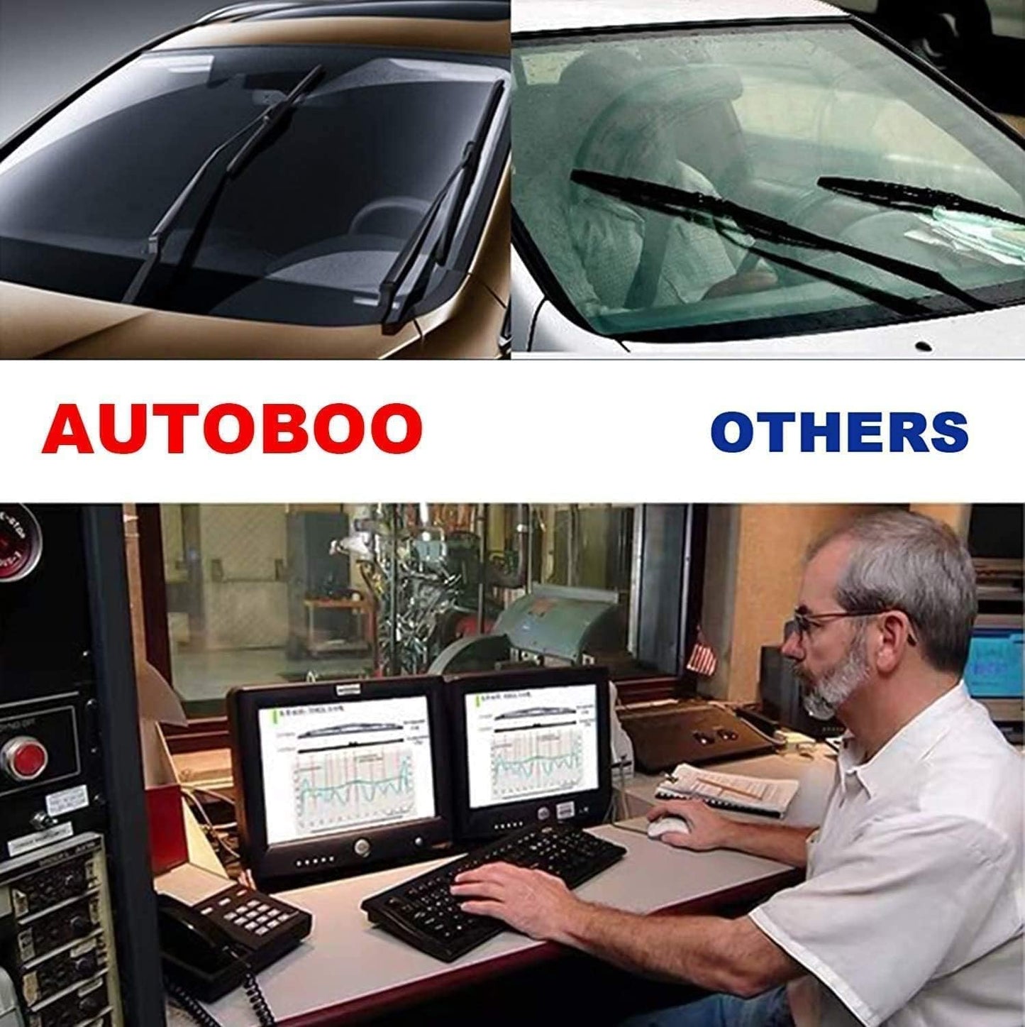 26"+16" Front + 12" Rear Wiper Blade Set, OE-Style Top Lock, Fits 2018–2023 Crosstrek & 2017–2023 Impreza, All-Season, Streak-Free, Pack of 3