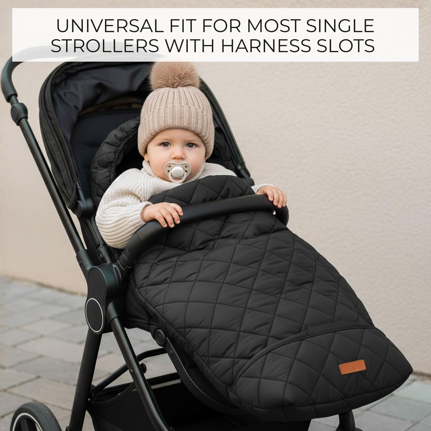 Waterproof Winter Stroller Cover and Baby Bunting Bag with Soft Fleece Lining - Universal Fit Footmuff for Rain, Wind, and Snow