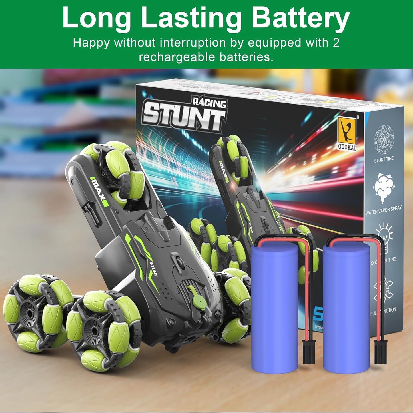 Ultimate 5WD RC Stunt Car with 360 Rotating, Double Sided Flip & Deformation - Perfect for All Terrains!