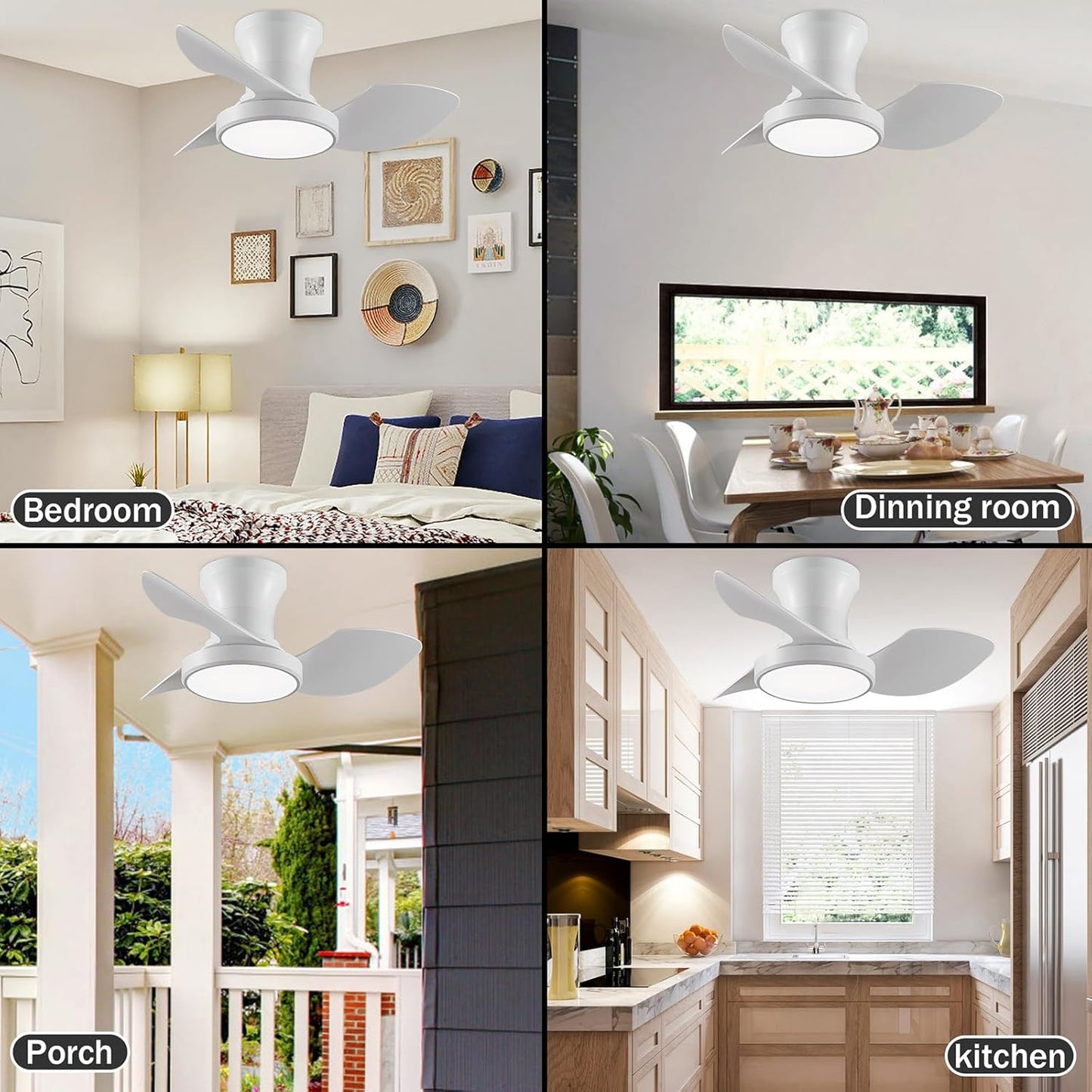 Maximize Comfort in Any Season with the 25 Inch LED Ceiling Fan for Bedroom and Living Room