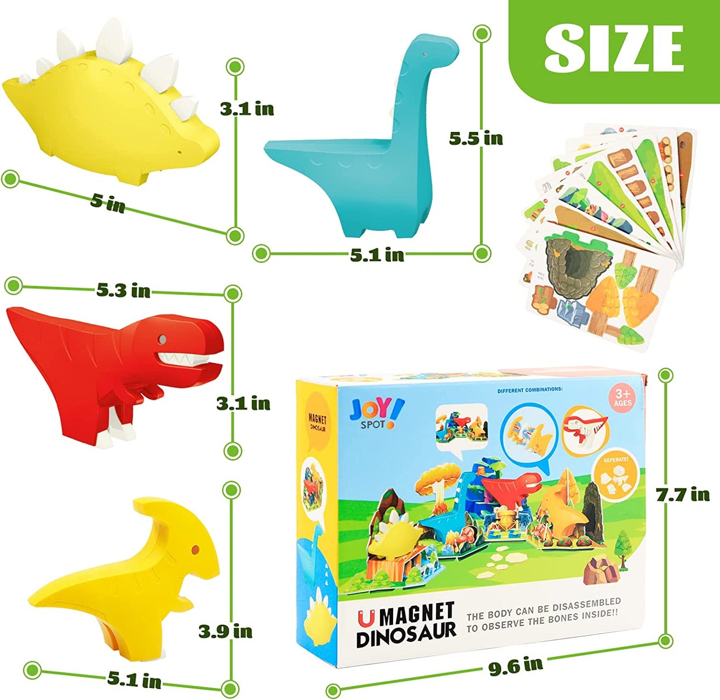 3D Magnetic Dinosaurs Toy Play Set for Toddlers Learning & Development