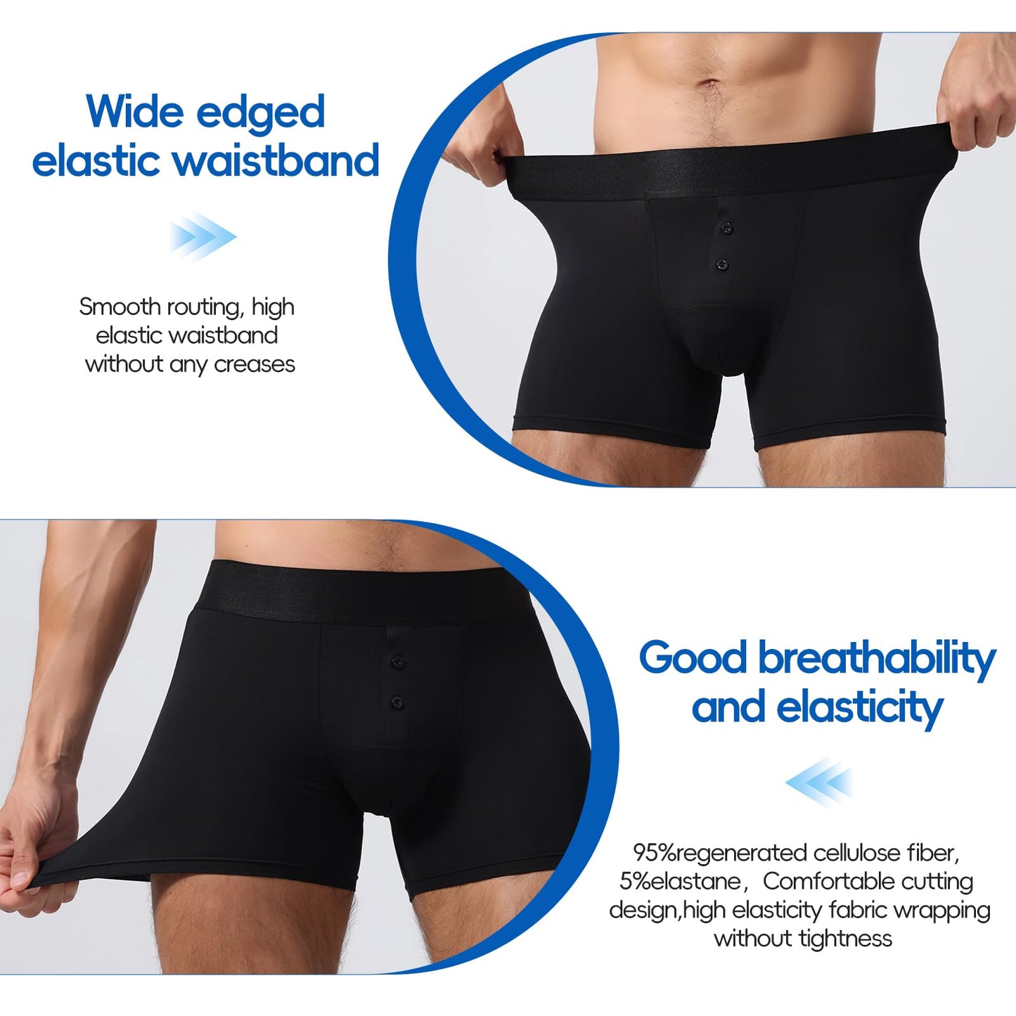 Post-Vasectomy Recovery Underwear Snug Briefs with 2 Custom Gel Ice Packs - Size 3XL