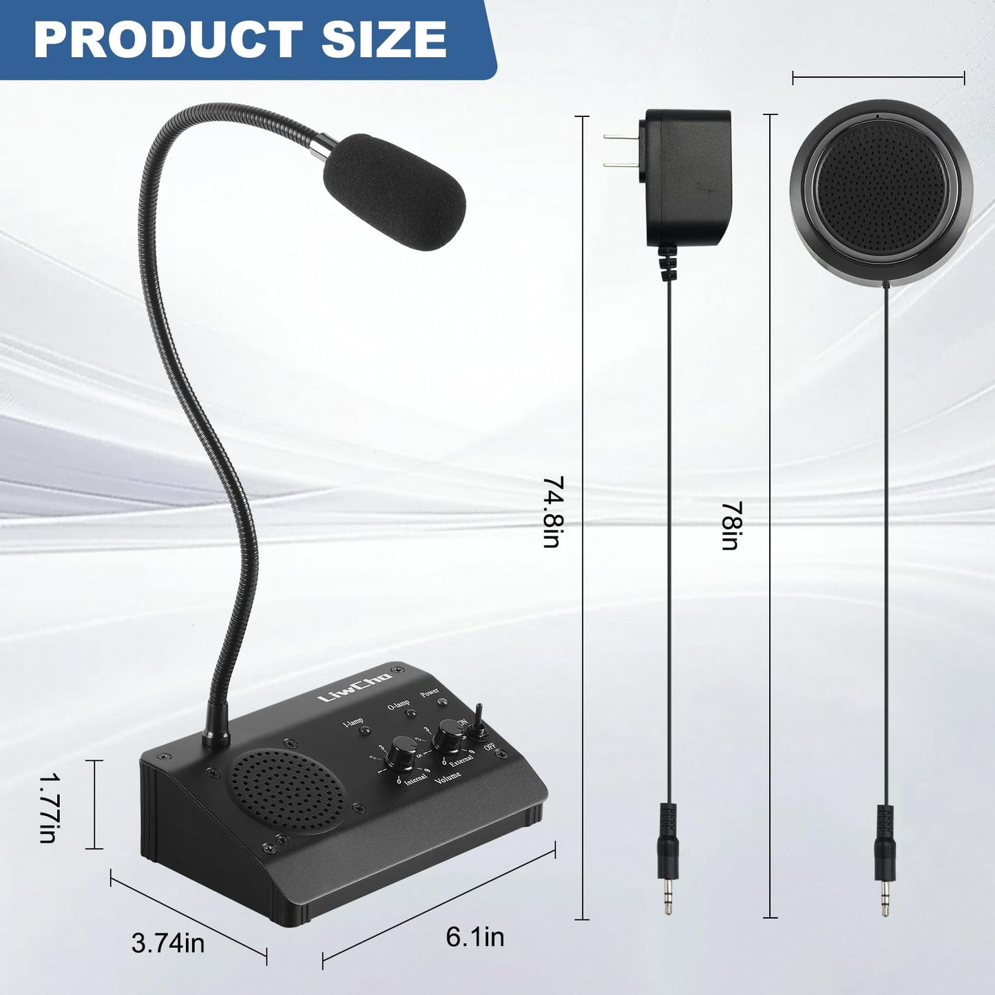 Dual-Way Window Intercom System for Business, Bank, and Ticket Counters - Clear Two-Way Audio Speaker System