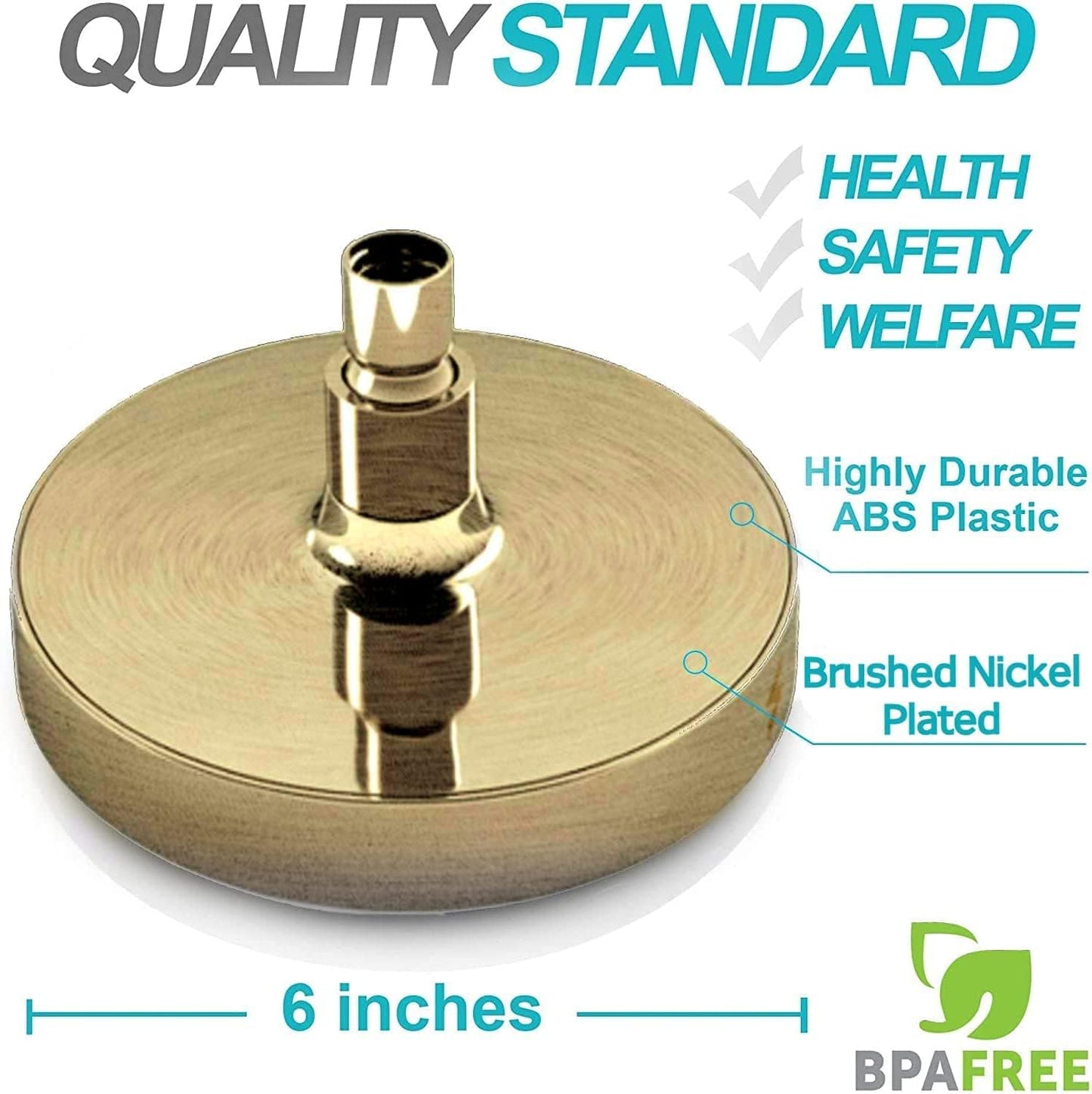 High-Pressure 6 Inch Antique Brass Rainfall Shower Head - Luxury Design with Easy Install