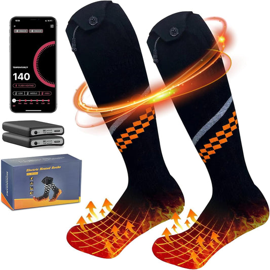 Heated Socks with APP Control & 3 Heat Settings for Outdoor Activities - Up to 8 Hours Warmth