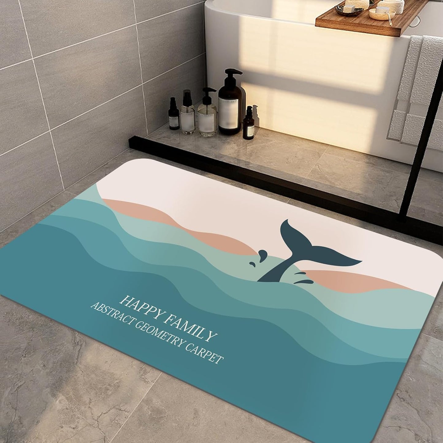 Transform Your Bathroom with Our Quick-Dry, Non-Slip Diatomaceous Floor Mat – 30”x17”