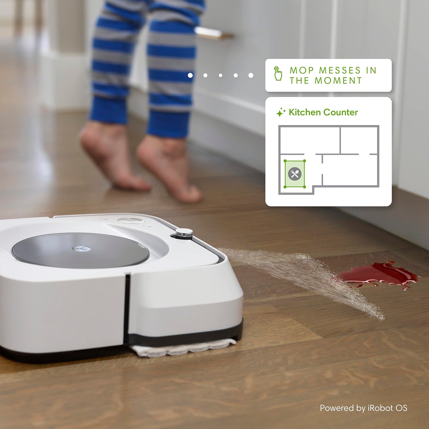 iRobot Braava Jet M6 (6110) Ultimate Robot Mop with Wi-Fi, Precision Jet Spray, Smart Mapping, Alexa and Google Assistant, White