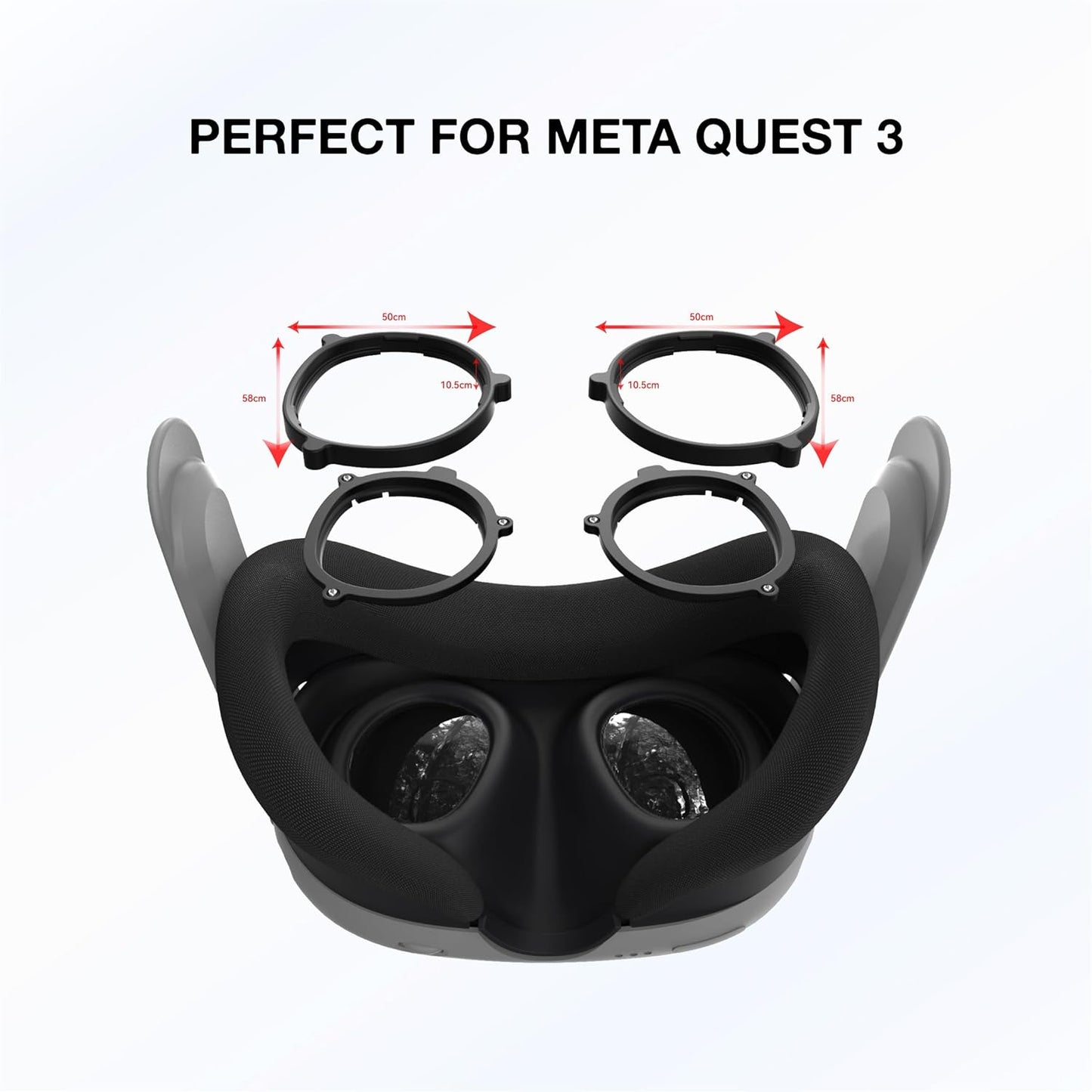 Magnetic Frame Lens Inserts for Meta Quest 3 - VR Accessories & Lens Protector