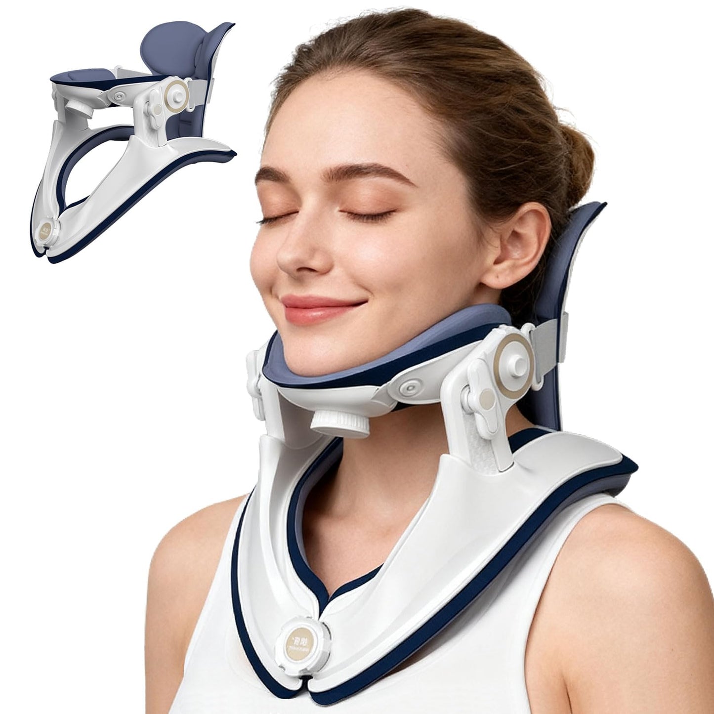 Adjustable Cervical Traction Device and Neck Stretcher for Pain Relief
