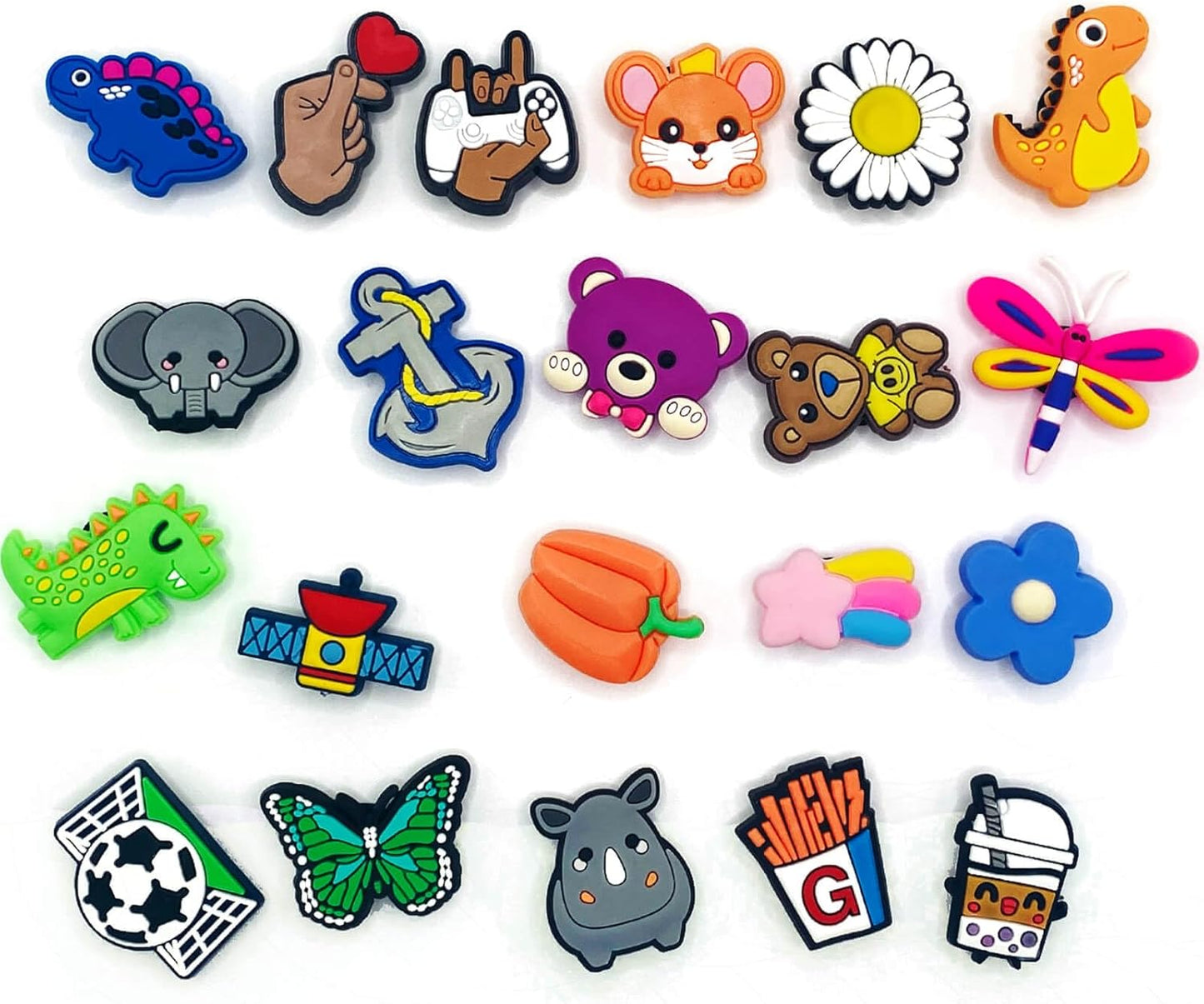 Cool Croc Charms for Kids - 50 Cartoon and Anime-Style Shoe Decoration Charms