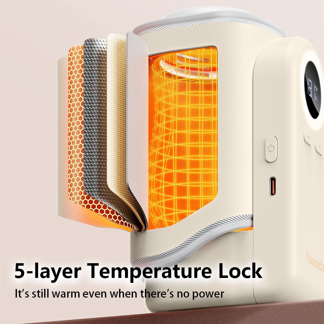 Portable 4-in-1 Baby Bottle Warmer - Rechargeable Waterless Milk & Formula Heater with Adjustable Temperature Control and Night Light - Green