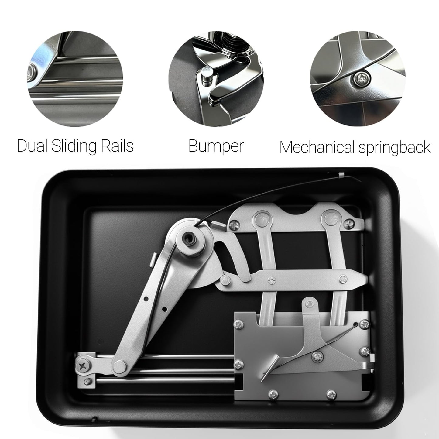 Manual Dual-Track Cigarette Rolling Machine for 8mm Tubes, Jet Black Tobacco Injector with 7-Piece Cleaning Kit