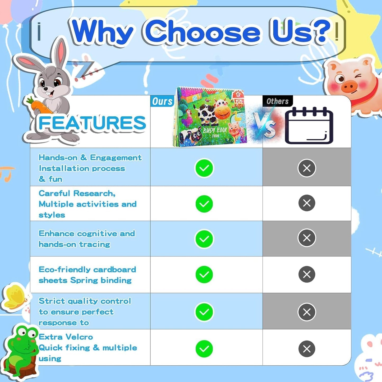 Engage Toddlers with 24 Theme Busy Book - Perfect for Pre-K Learning & Homeschool Activities