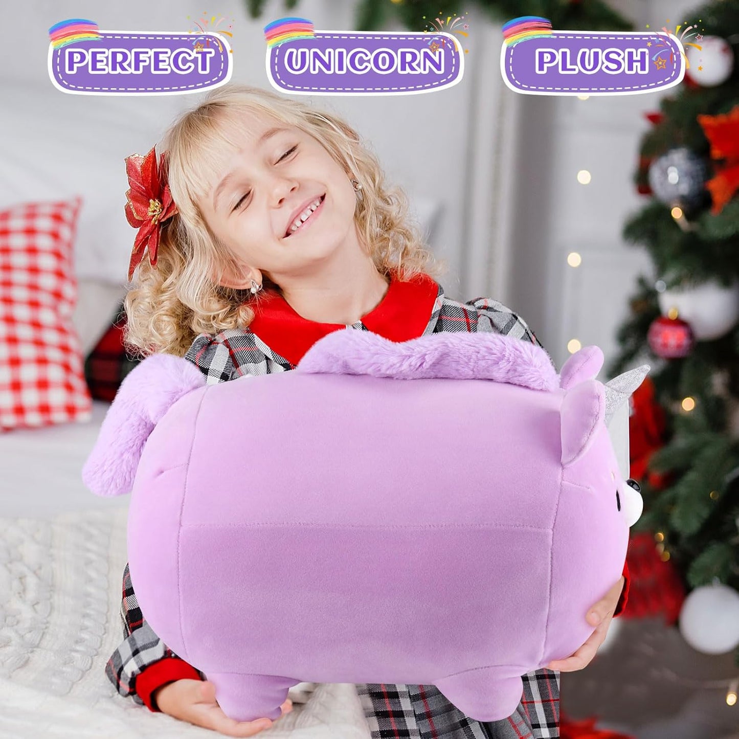 Unicorn Plush Shiba Inu - Cute Purple Stuffed Animal for Room Decor & Gifts