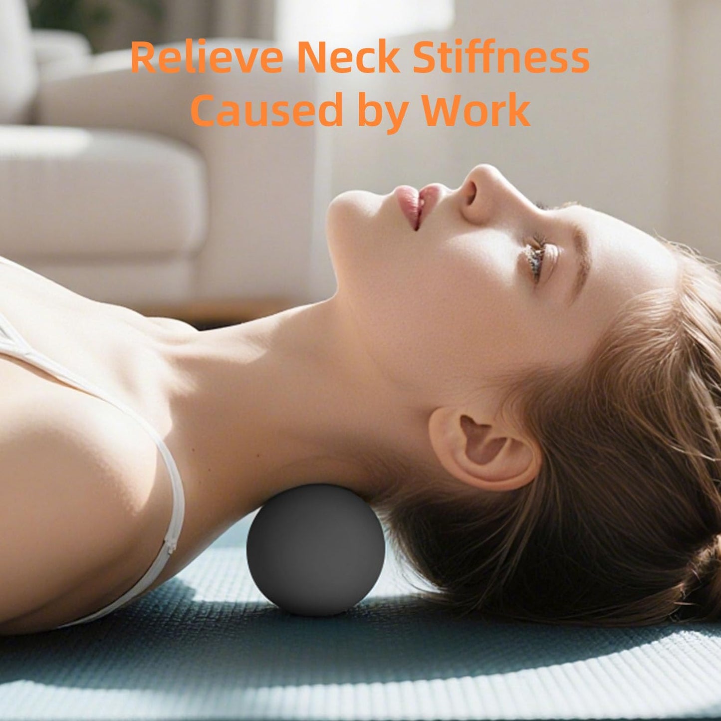 Silicone Lacrosse Massage Ball for Myofascial Release and Plantar Fasciitis Relief - Gray
