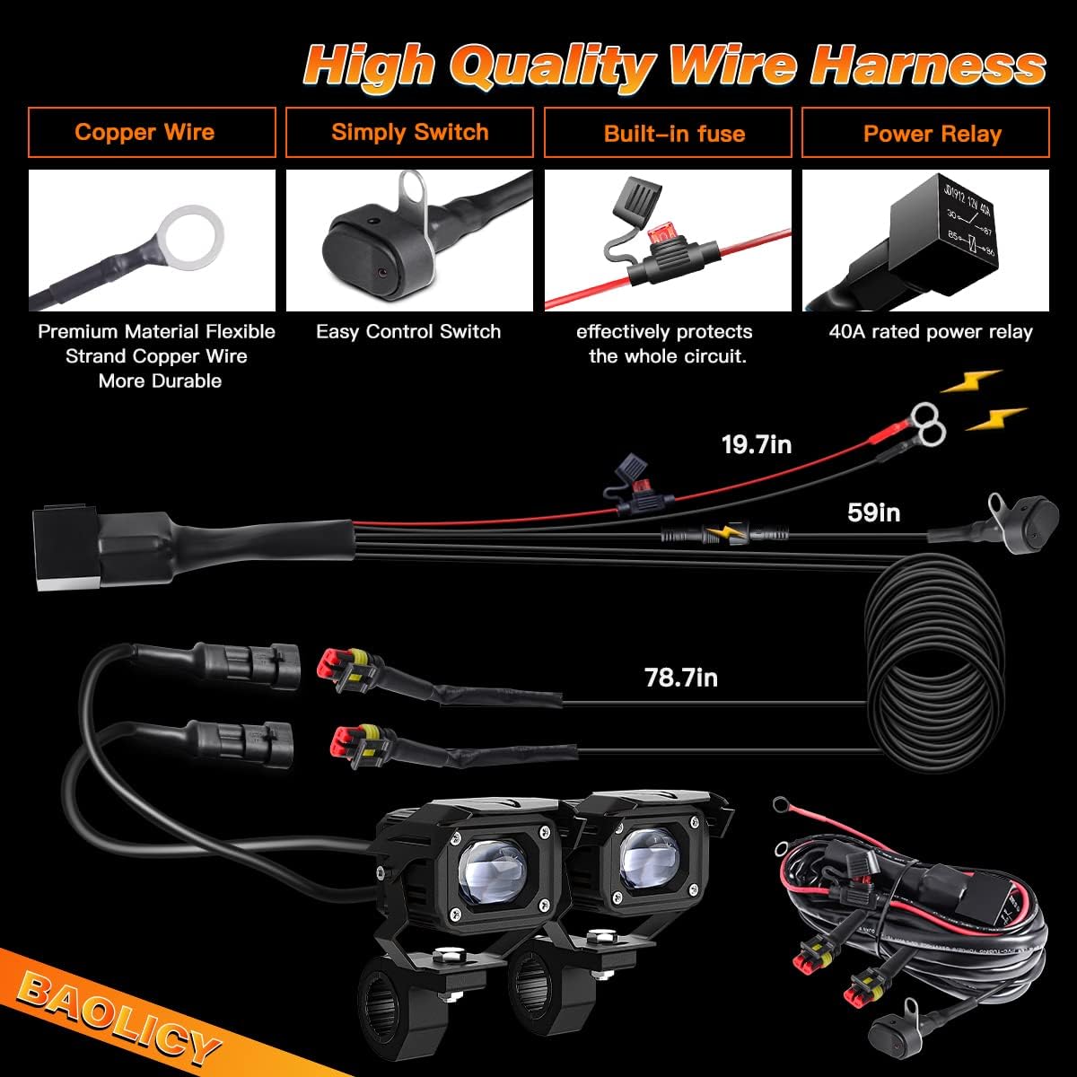 LED Motorcycle Spot & Fog Lights: Bright, Durable, Easy Install