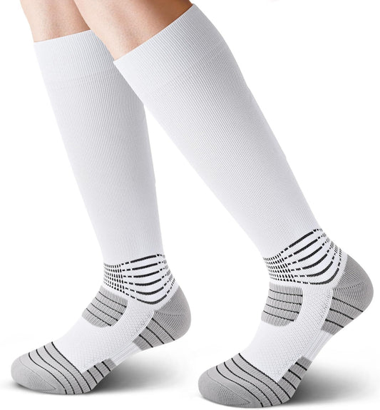 Boost Your Game: Compressive Medium Soccer Socks with Coolmax Moisture Control and Ankle Support