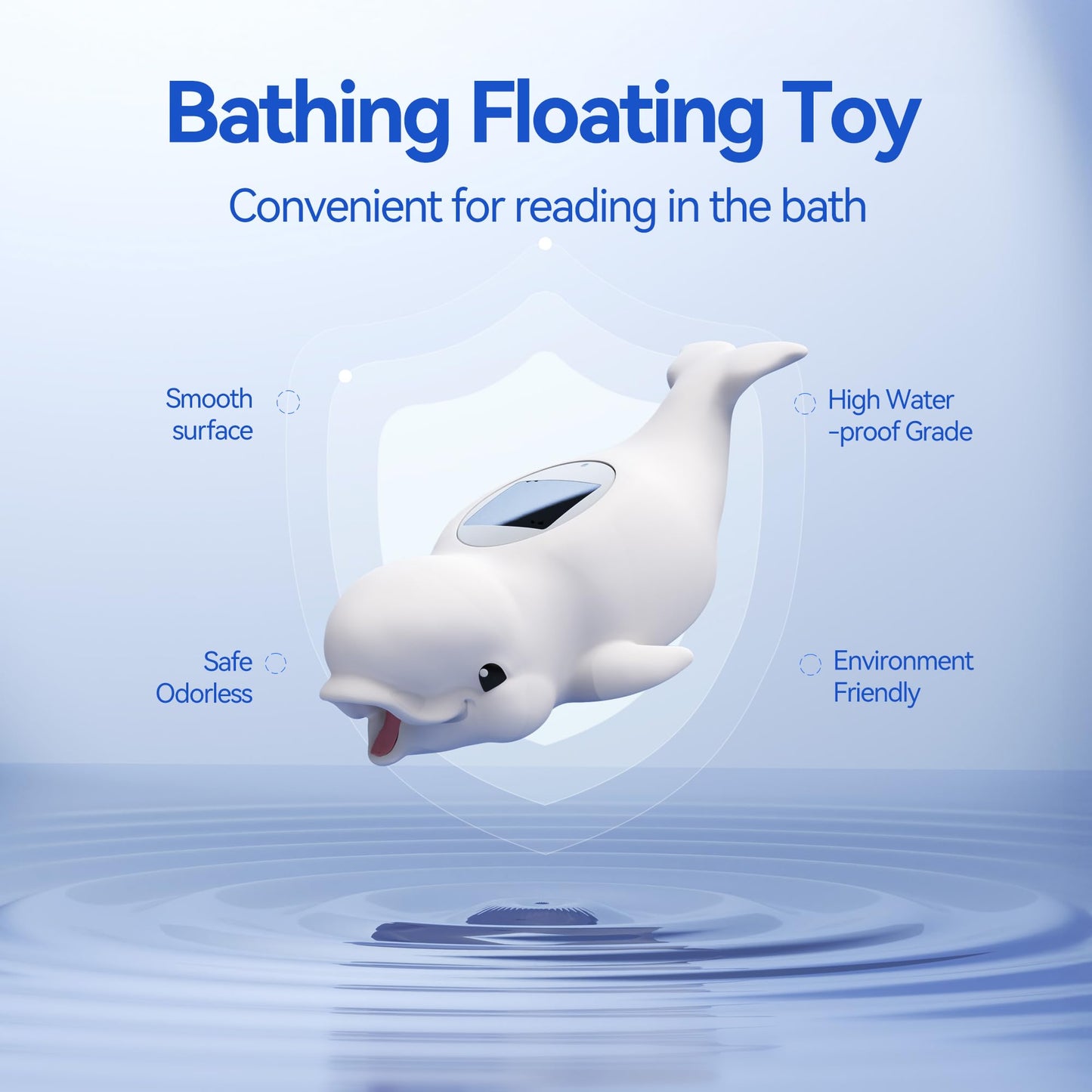 Floating Digital Baby Bath Thermometer and Room Temperature Monitor with Safety Alert and Timer