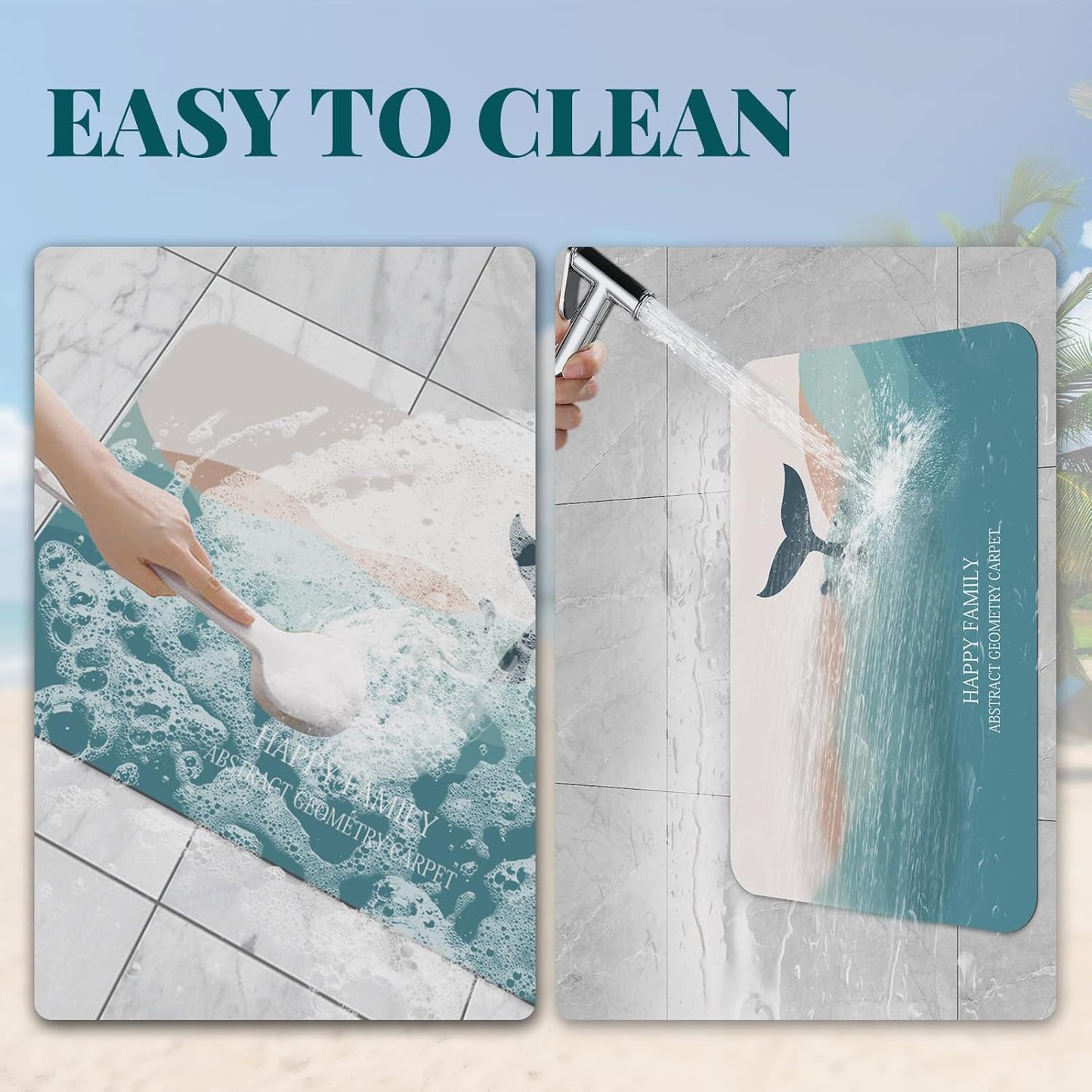 Transform Your Bathroom with Our Quick-Dry, Non-Slip Diatomaceous Floor Mat – 30”x17”
